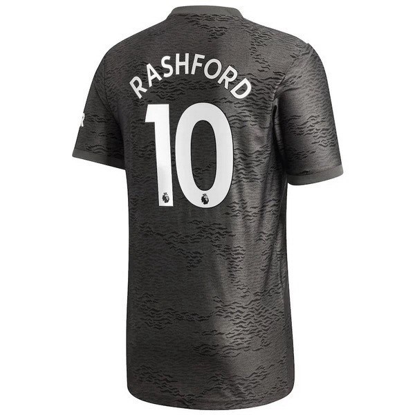 Camiseta Manchester United NO.10 Rashford 2ª Kit 2020 2021 Negro